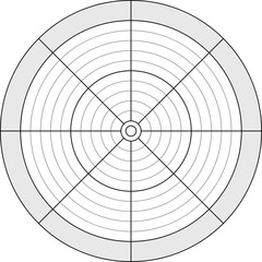 Wheel of life for lifestyle balance control. Vector printable template from eight sectors for daily planner, notebook in white and grey colors