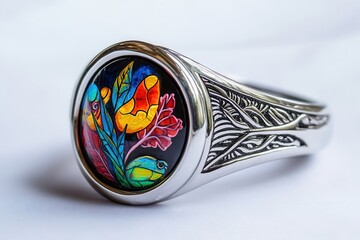 A modern downtown coworking space with a creative twist, featuring vibrant murals, industrial lighting, and an open layout.