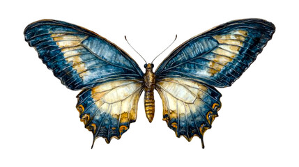 Obraz premium Blue butterfly PNG, isolated on a transparent background.