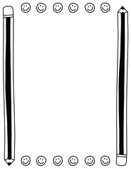 School supplies border clipart. Back to school border. Educational borders and frames. Teacher school border design. Border frame for kids