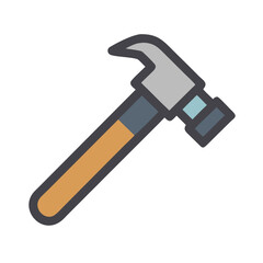 carpenter hammer icon design