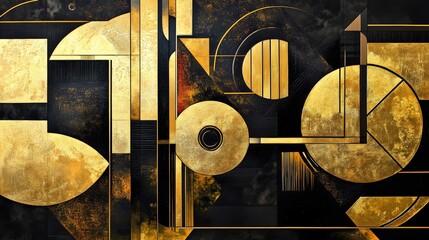 Modern Abstract Geometric Art Deco Canvas