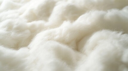Soft Fluffy White Fiber Texture Background
