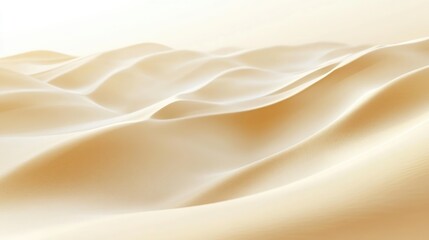 Abstract Beige Sand Dunes, Smooth Curves, Undulating Landscape, Subtle Texture, Soft Light, Minimalist Desert Scene