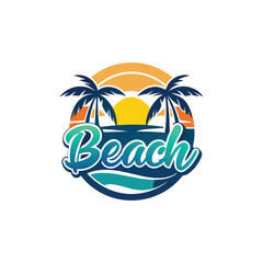 Obraz premium Sign in en summer beach iconSign in en summer beach icon