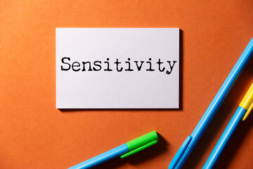 sensitivity word on paper