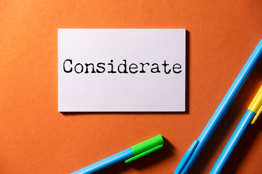 Considerate message written