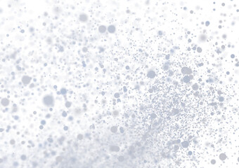 Light grey dust particles floating on white background. Ideal for backgrounds, overlays, and textures.