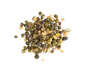 heap of mung bean isolated