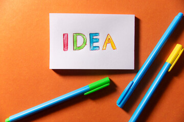 idea concept on paper