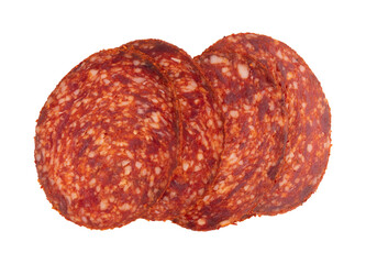 salami peppered sausage isolated