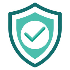 a checkmark in a shield icon design