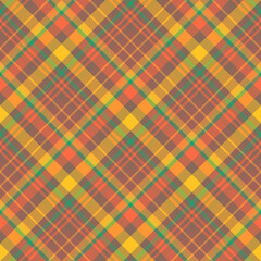 Seamless pattern with magical brown, orange, green and yellow colors for plaid, fabric, textile, clothes, tablecloth and other things. Vector image. 2