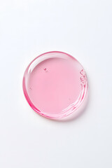 Light Pink gel drop isolated on white background