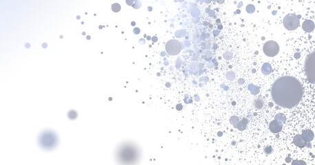 Abstract background with light gray bubbles on white. Perfect for website banners, presentations, and more.
