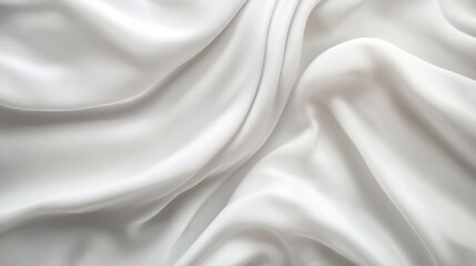 Obraz premium Elegant Draped White Fabric Texture: Smooth, Soft, and Luxurious
