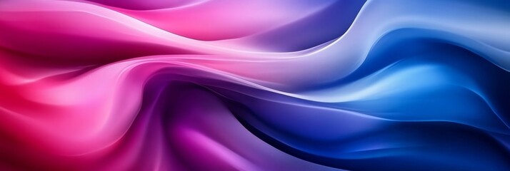 Fototapeta premium Abstract Vibrant Blue and Purple Fluid Gradient Background with Smooth Curves and Soft Highlights