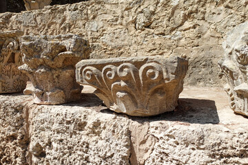 Ancient Corinthian Column Capital Ruins