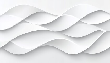 Ivory 3D Low Profile Wave Texture Pattern. Minimalist Monochromatic Abstract Background.