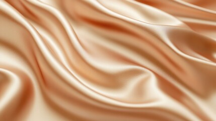 Fototapeta premium Champagne Gold Silk Drape: Luxurious Fabric Texture