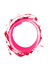 Light Pink lipstick or paint sample smear isolated on white background