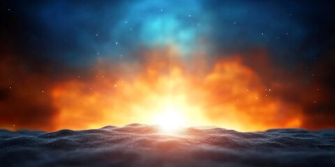 Fototapeta premium clear blue sky with bright sunlight, open atmosphere