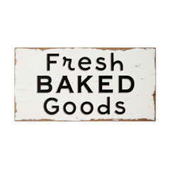 Maple wood sign Fresh Baked Goods in black letters ideal for kitchen or caf