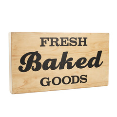 Maple wood sign Fresh Baked Goods in black letters ideal for kitchen or caf