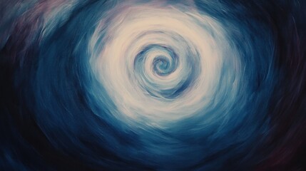 Abstract swirling vortex of blue and white hues.