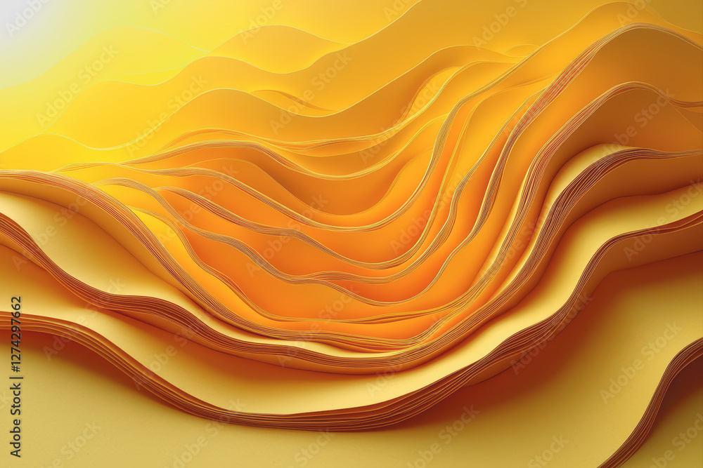 Poster abstract background featuring yellow and orange geometric shapes with a smooth gradient design
