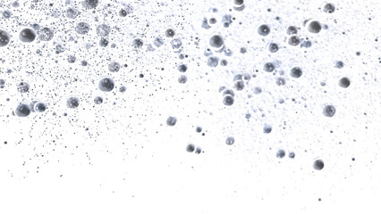 White background with many grey bubbles. Great for cosmetic or spa designs.