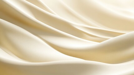 Obraz premium Creamy Draped Fabric: Luxurious Soft Waves Texture