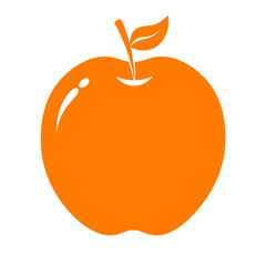 orange cute apple icon