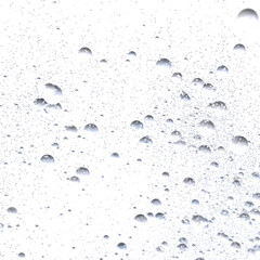White background with many small and large bubbles. Perfect for cosmetic or spa products.
