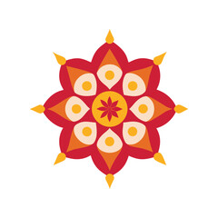 A Rangoli vector art illustration. D