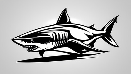 Fototapeta premium shark vinyl ready vector illustration