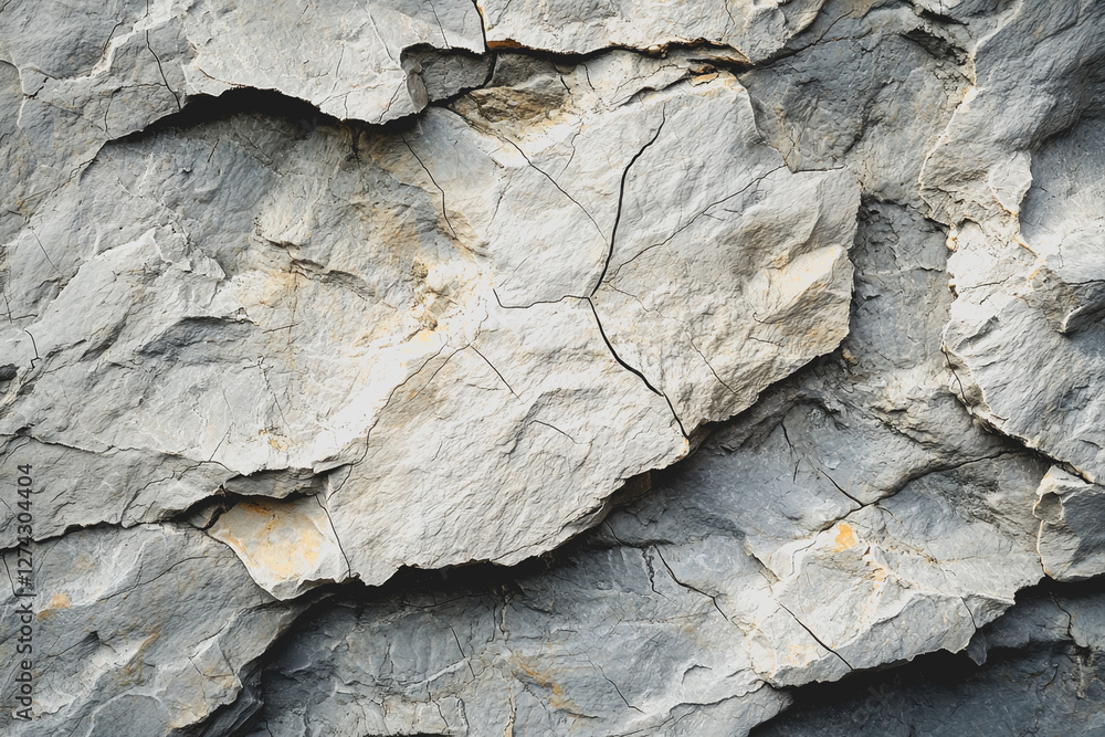 Aufkleber close up image of a rock surface showing cracks and texture in natural environment