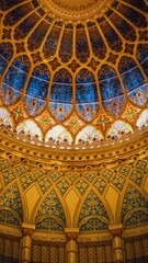 Obraz premium interior of the Szeged, Hungary synagogue build in 1902. 