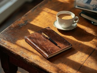 Journals, pens, desks, coffee, newspapers, leather, antiques, reading, writing, study, work, research, ideas, thoughts, inspiration, personal, professional, organization, planning, notes, diaries