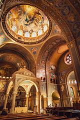 interior of the Szeged, Hungary cathedral build in 1920.  