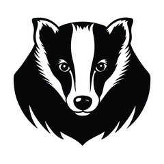 Badger head Vector Art Illustration 