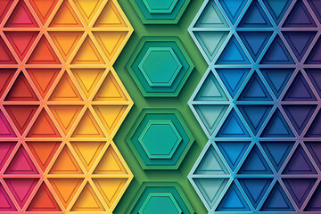 何学模様のカラフルアート