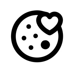 cookie with heart icon design