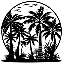 palm tree silhouette