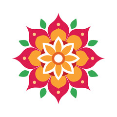 Rangoli mandala design vector illustration