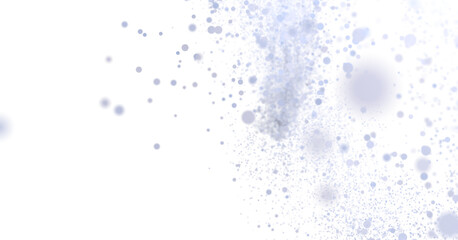 Beautiful abstract background with light blue particles floating on white. Perfect for design projects.