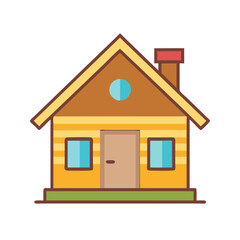 cottage house icon design