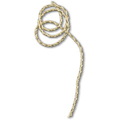 A twisted rope with a loop, often used for tying or securing objects.