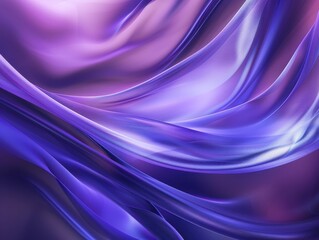 Obraz premium Calm Abstract Waves and Curves in Purple and Blue Tones