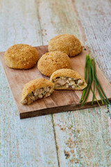 chicken and cream cheese packets with chives